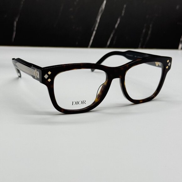 NEW CD DIAMONDO S1I 2000 DIOR SQUARE HAVANA EYEGLASSES DIOR - Picture 4 of 10